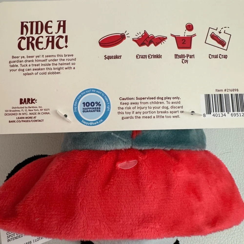 Bark Ruff Knight dog toy